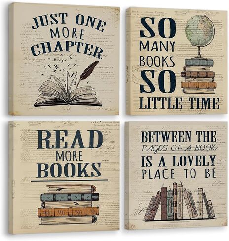 BIWSHA Floral Book Wall Art - Reading Nook Corner Decor, Book Lovers Gift Ideas, My Weekend is All Booked Canvas Wall Art Prints Poster Decor for Home Library Reading Room, 11x14 Inches Framed in Kuwait