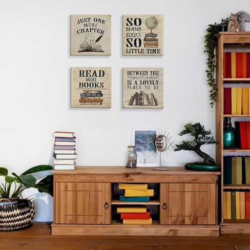 BIWSHA Floral Book Wall Art - Reading Nook Corner Decor, Book Lovers Gift Ideas, My Weekend is All Booked Canvas Wall Art Prints Poster Decor for Home Library Reading Room, 11x14 Inches Framed in Kuwait