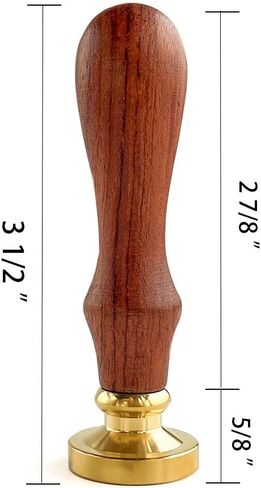 Seal Seal Stamper ، فويهوم فاخرة الأبجدية الأولية د مع ختم القلب مع مقبض Rosewood ، تزيين على دعوات الحزم مخلف in Kuwait