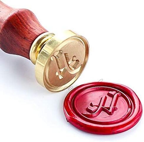 Seal Seal Stamper ، فويهوم فاخرة الأبجدية الأولية د مع ختم القلب مع مقبض Rosewood ، تزيين على دعوات الحزم مخلف in Kuwait