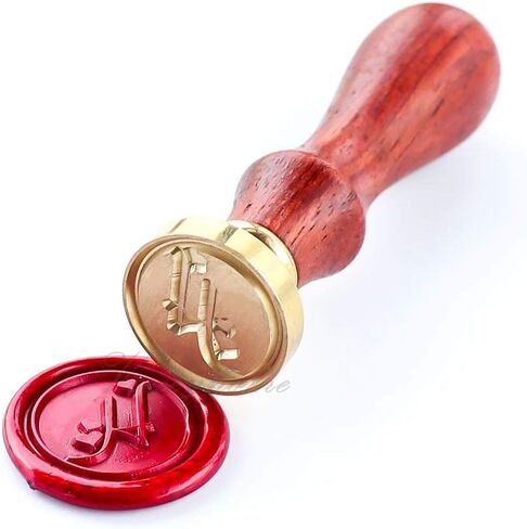 Seal Seal Stamper ، فويهوم فاخرة الأبجدية الأولية د مع ختم القلب مع مقبض Rosewood ، تزيين على دعوات الحزم مخلف in Kuwait