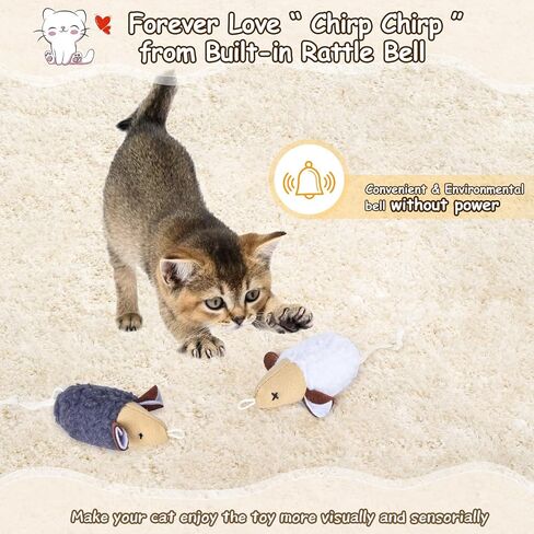 ORSDA Cat Toys, Cat Wand Toy for Indoor Cats, Interative Cat Toy to Chase & Exercise, Teaser Bird Toy for Cats with 5 Replacement Kitten Toys for All Breeds in Kuwait