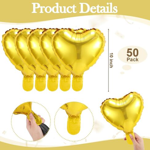 Civaner 50 Pcs 10 Inch Valentine‘s Day Heart Balloons Heart Shaped Foil Balloons for Valentine‘s Day Decoration Special Night Love Propose Marriage Engagement Anniversary Party(Pink) in Saudi Arabia