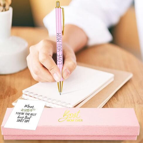 3 Pcs Ballpoint Pen Set for Mother's Day Retractable Ballpoint Pen Inspirational Pen Gift Set with Gift Box and Greeting Cards for Women Wife Mom Grandma Valentine's Day Anniversary Birthday Supplies in Saudi Arabia