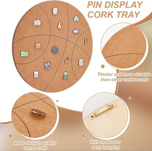 BENECREAT 11.8x11.8 Inch Basketball Cork Board, Burlywood Bulletin Board Round Office Board for Wall Cork, Wall Mounted Notice Pin Board for School, Home & Office in Saudi Arabia