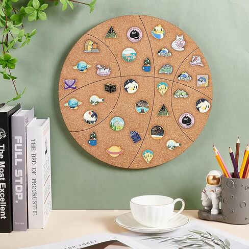 BENECREAT 11.8x11.8 Inch Basketball Cork Board, Burlywood Bulletin Board Round Office Board for Wall Cork, Wall Mounted Notice Pin Board for School, Home & Office in Saudi Arabia