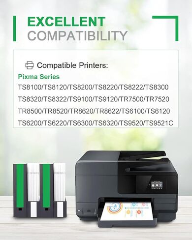 PGI-280XXL PGBK خراطيش الحبر الأسود ، بديل لـ Canon 280 281 خراطيش الحبر لاستخدامها مع Canon TR8520 TR8620 TS9120 TS6320 TS6220 TS6120 TS702 TS8120 TS8220 TS8320 TS8320 (4 PGBK) in Kuwait