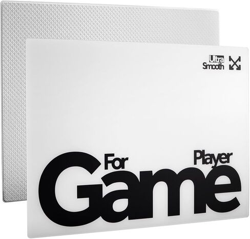 Tempered Glass Gaming Mouse Pad Ultra-Thin Desk Mat Anti-Scratch Wear-Resistant 450 * 400 * 1.8mm Large Competitive Mouse Pads Ultra-Smooth Micro-Etched Surface Anti-Slip Silicone Base (Black) in Saudi Arabia