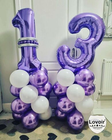 Purple 11 Number Balloons, 40 Inch Giant Number 11 Balloons Foil Mylar Helium Purple Number Balloons for 11th Birthday Party Supplies Anniversary Event Celebration Decorations in Saudi Arabia