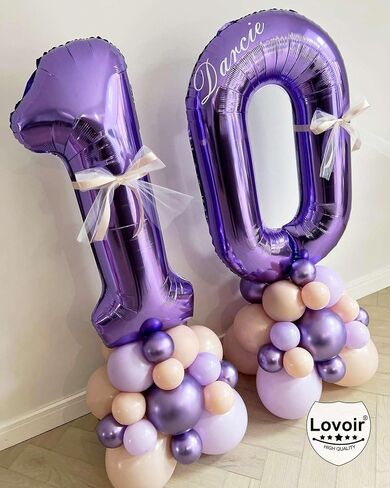 Purple 11 Number Balloons, 40 Inch Giant Number 11 Balloons Foil Mylar Helium Purple Number Balloons for 11th Birthday Party Supplies Anniversary Event Celebration Decorations in Saudi Arabia