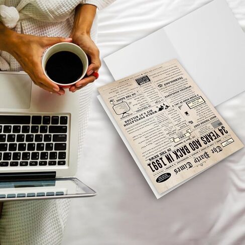 34th Birthday Card Gifts for Men Women, Large 34 Bday Gift Cards for Husband Wife, Happy 34 Year Old Birthday Decorations for Her Him in Kuwait