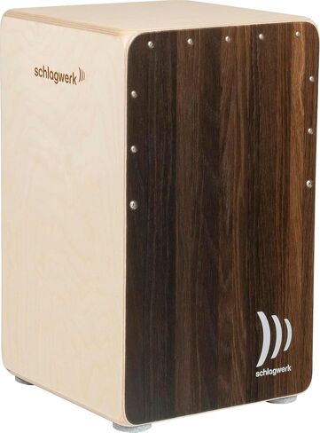 Schlagwerk CP404BLK 2inOne Series Snare Cajon l Black Baltic Birch Front Plate l Made in Germany in Saudi Arabia