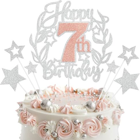 Happy 30th Birthday Cake Topper, Glitter Blue Silver Cake Decoration for 30th Birthday, Men or Women, 30 Birthday Party Cake Supplies in Kuwait