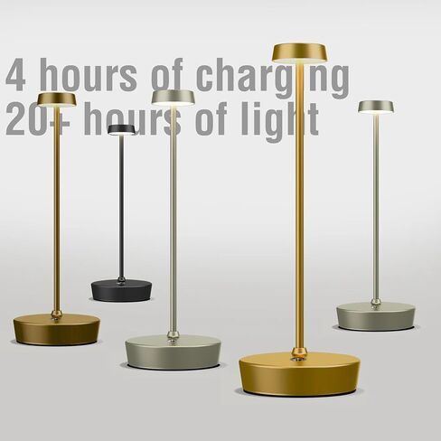 Rechargeable Table Lamp Cordless Battery Operated LED Light 5000mAh 3-Level Brightness Portable Desk Lamps Waterproof Touch Control Indoor Outdoor Use for Patio Home Restaurant (2-Brown) in Saudi Arabia