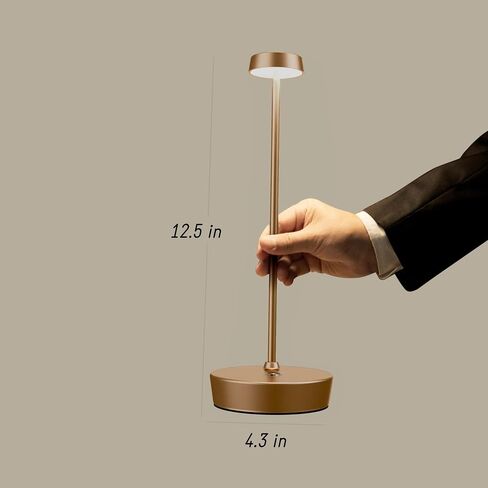 Rechargeable Table Lamp Cordless Battery Operated LED Light 5000mAh 3-Level Brightness Portable Desk Lamps Waterproof Touch Control Indoor Outdoor Use for Patio Home Restaurant (2-Brown) in Saudi Arabia