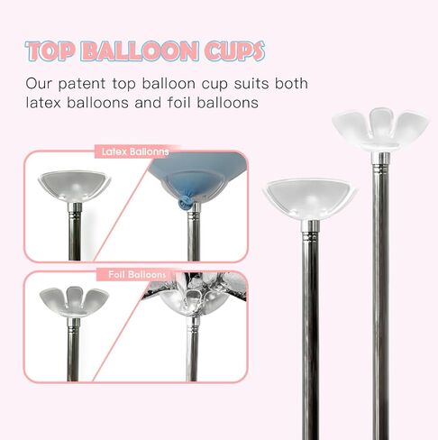 YALLOVE Balloon Column Stand, Set of 2 Balloon Stands (Include Balloons) in Saudi Arabia