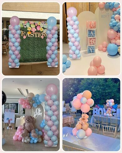 YALLOVE Balloon Column Stand, Set of 2 Balloon Stands (Include Balloons) in Saudi Arabia
