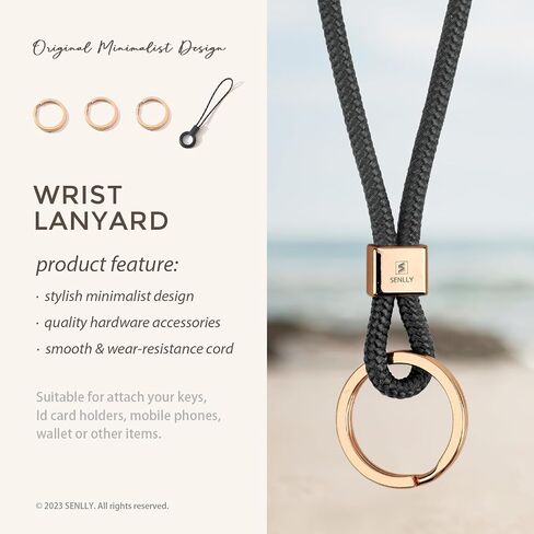 Senlly Wristlet Lanyard Strap للمفاتيح ، حامل مفاتيح المعصم الأصلي للتصميم البسيط in Kuwait