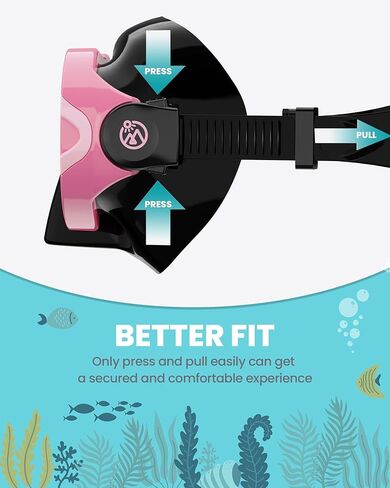 نظارات سباحة للأطفال من OutdoorMaster Stingray مع غطاء للأنف، قناع غوص للسباحة للأطفال، نظارات سباحة مضادة للضباب للأولاد والبنات، للأعمار من 5 إلى 12 عامًا in Kuwait