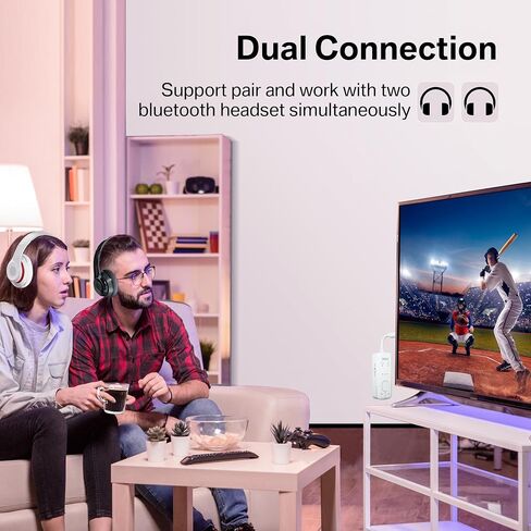 جهاز إرسال صوت بلوتوث 5.3 للطائرة: يدعم مشاركة الصوت aptX مع 2 airpods أو سماعات الرأس - محول بلوتوث لاسلكي AUX 3.5 مم للطائرة، والسفر، وخطوط الطيران، والتلفزيون، وصالة الألعاب الرياضية، والأجهزة اللوحية in Kuwait