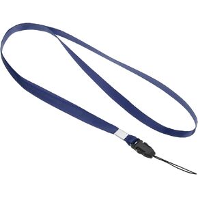 PATIKIL 16" Neck Lanyards, 10 Pack 0.4" Width Detachable Strap Lanyard for Name Tag Badge Holders ID Card Keys Cell Phones, Navy Blue