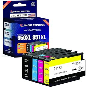 950XL 951XL Compatible for HP 950 XL 951 XL Ink Cartridge Replacement for HP OfficeJet Pro 8600 8610 8620 8100 8630 8660 8640 8615 76DW 251DW (1 Black, 1 Cyan, 1 Magenta, 1 Yellow)
