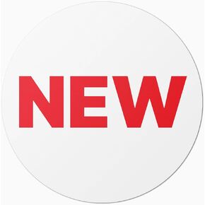 ملصقات حالة المنتج "الجديدة" (0.75 بوصة ، حمراء - 300 ملصقات) ملصقات لافتات واضحة وجريئة جديدة لمراقبة الجودة ، والتحكم في المخزون ، والشحن والمناولة - واضحة للغاية
