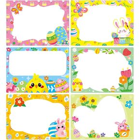 210 PCS اسم عيد الفصح العلامات الملصقات عيد الفصح علامات هدية البيض علامات أرنب الأسماء لعيد الفصح الربيع الفصول الدراسية موضوع الحرف عيد ميلاد ديكور (Easter-1)
