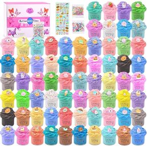 68 Pack Mini Butter Slime Kit, Easter Scented Bulk Slime Supplies Party Favor Gifts, Birthday Games Stress Relief Toy for Girls and Boys, Soft & Non-Sticky, DIY Putty Toys for Kids Aged 4-12
