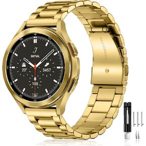 Lerobo Compatible for Samsung Galaxy Watch 6/5/4 Band/Active 2 Watch Bands 40mm 44mm,Watch 4 Classic Band 46mm 42mm/Galaxy Watch 3 Band 41mm,20mm Stainless Steel Metal Replacement for Men Women