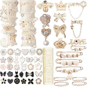 سحر أحذية Rozecollin لـ Sambas Socks Saffy Pin Brooch ، 72pcs مجموعة سحر الجوارب غير المرغوب