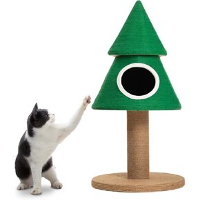 Trumoon Christmas Cat House & Condo مع الخدش Post للقطط الداخلية - برج شجرة الحبل الجوت