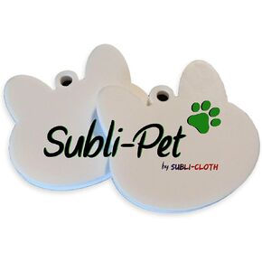 Subli-Pet Customizable Sublimation Acrylic Blank Pet Tag by Subli-cloth - Cat Design Pack x 20 Units