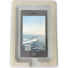 SeaDek Foam Cell Phone Holder for Boats | Next Level | Cell Phone Boat Dash Accessory | Perfect for Fishing Boat Center Consoles | 3M Adhesive Backing Boat Accessories | (Storm Gray Over Black)