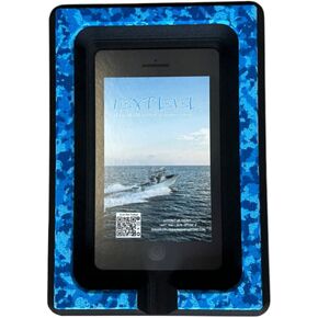 SeaDek Foam Cell Phone Holder for Boats | Next Level | Cell Phone Boat Dash Accessory | Perfect for Fishing Boat Center Consoles | 3M Adhesive Backing Boat Accessories | (Storm Gray Over Black)