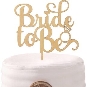 Wood Bridal Shower Cake Topper - Bridal Shower Decorations, Bride to Be Cake Topper,Bridal Shower, Bridal Shower Decoration, Best Bridal Wedding Supplies