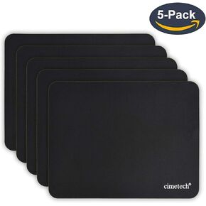 cimetech Mouse Pad, Small Mousepad for Desk, Square Ergonomic Computer Mouse Mat, Non-Slip Base, Spill-Resistant Surface - Portable, Occupy Less Space (5PCS Thin)