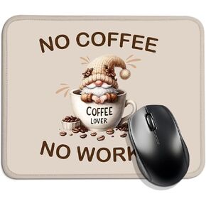 No Coffee No Workee, Funny Mouse Pad (Square),Comfortable and Non-Slip, Suitable for Laptop Games,Office Gifts for Coffee Lovers,Suitable for Men and Women