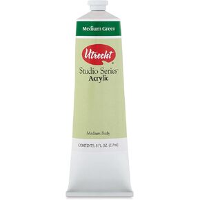 Utrecht Studio Series Acrylic Paint - Medium Green ، 237 مل أنبوب