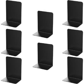 Book Ends, 2 Pieces Metal Bookend for Shelves, Bookends for Heavy Books, Book Holders for Shelves, Desk Organizers, Book Dividers for Office, School, Bookstore, Home
