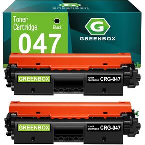 GREENBOX Compatible 047 High-Yield Toner Cartridge Replacement for Canon 047 CRG047 CRG-047 2164C001 for ImageCLASS/i-SENSYS LBP113w MF113w MF110/LBP110 Printer (1,600 Pages, 2 Black)