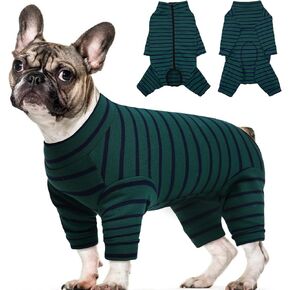 Kuoser Recovery Suit for Medium Dogs After Surgery, Long Sleeve Dog Surgery Recovery Suit, Dog Onesie for Abdominal Wounds Skin Disease, Green M in Kuwait