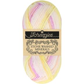 Scheepjes Stone Washed Minerals Yarn - 50g in 905 Limestone Lush - Eco-Friendly & Versatile for Knitting and Crochet Projects
