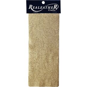 Realeather C0903-91 Cowhide Metallic Leather Sheet for Crafting, 3-4oz, Gold, 1-Piece