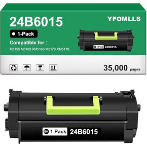 استبدال 24B6015 خرطوشة الحبر متوافقة مع Lexmark M5155 M5163 XM5163 M5170 XM5170 (1 حزمة ، 35000 صفحة)