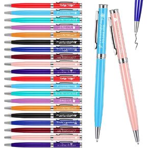 Kosiz 20 Pcs Nurse Ballpoint Pens Bulk Funny Appreciation Gifts Metal Pens for Medical Assistants Students Motivational Gifts for Nurse Workers Supplies