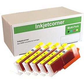 Inkjetcorner Compatible Ink Cartridge Replacement for CLI-271 CLI-271XL for use with MG5720 MG6820 MG7720 TS6020 TS5020 TS8020 TS9020 (Yellow, 5-Pack)