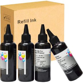 YOUEXPERT Ink Refill kit 2x100ML Black for Canon 250 251 270 271 280 281 1200 2200 PG240 CL241 PG245 CL246 PG210 Refillable Ink Cartridge CIS CISS System with 1 Free Syringes (2 Packs)