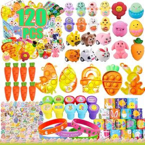 120 Pack Easter Egg Fulers Party Fords for Kids Easter Basket Stuffers Hompts Treasure Box Toys for Classroom Goodie Bag Stuffers Pinata Toys Small for Kids Roies