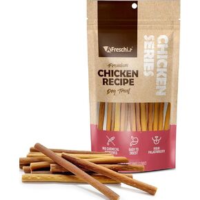 Afreschi Chicken Dog Treats for Chicken Series ، كل الكلب الطبيعي من الدرجة البشرية ، مناسبة للتدريب على مضغ ، بديل الجلد الخام ، شريط الدجاج مع الكالسيوم والجبن محشوة
